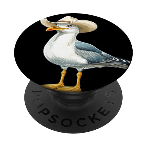 Lasso the Laughs with This Silly Bird für Strandliebhaber PopSockets Klebender PopGrip von Seagull Cowboy