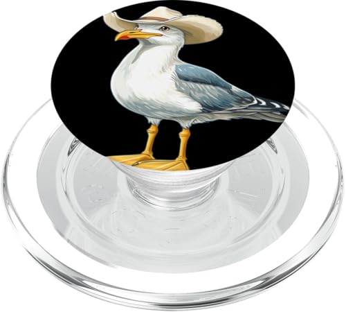 Lasso the Laughs with This Silly Bird für Strandliebhaber PopSockets PopGrip für MagSafe von Seagull Cowboy