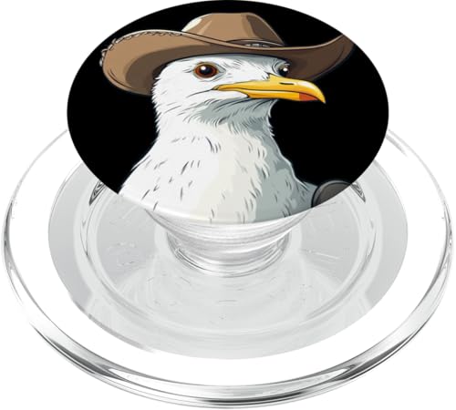 Lustiges Möwengesicht mit coolem Cowboyhut Kostüm PopSockets PopGrip für MagSafe Lustiges Möwengesicht mit coolem Cowboyhut Kostüm PopSockets PopGrip für MagSafe von Seagull Cowboy