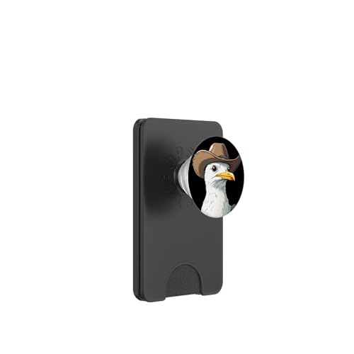 Lustiges Möwengesicht mit coolem Cowboyhut Kostüm PopSockets PopWallet für MagSafe Lustiges Möwengesicht mit coolem Cowboyhut Kostüm PopSockets PopWallet für MagSafe von Seagull Cowboy