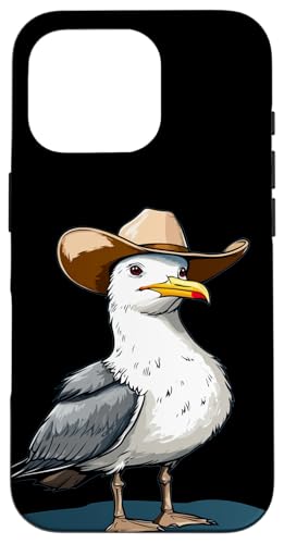Möwe im Cowboyhut reitet den Wind für Rodeo-Liebhaber Hülle für iPhone 16 Pro Möwe im Cowboyhut reitet den Wind für Rodeo-Liebhaber Hülle für iPhone 16 Pro von Seagull Cowboy