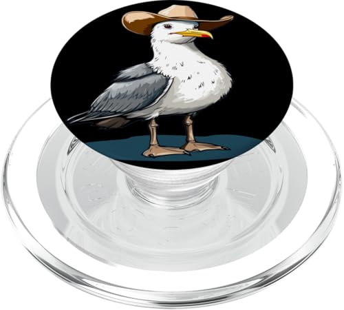 Möwe im Cowboyhut reitet den Wind für Rodeo-Liebhaber PopSockets PopGrip für MagSafe Möwe im Cowboyhut reitet den Wind für Rodeo-Liebhaber PopSockets PopGrip für MagSafe von Seagull Cowboy