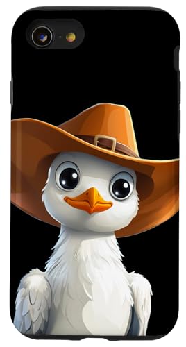 Niedliches Möwengesicht mit Cowboyhut für Strand und Urlaub Hülle für iPhone SE (2020) / 7 / 8 von Seagull Cowboy