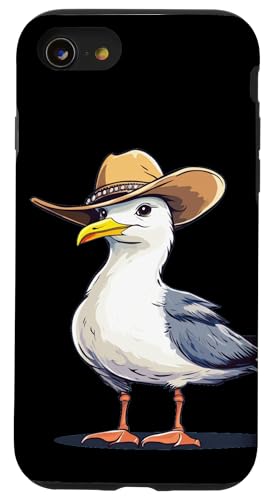 Western Gull im Comedy-Modus für Urlaubsliebhaber Hülle für iPhone SE (2020) / 7 / 8 von Seagull Cowboy