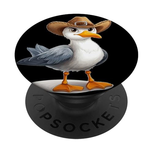 Yeehaw! This Möwe Got Spurs Kostüm PopSockets Klebender PopGrip von Seagull Cowboy