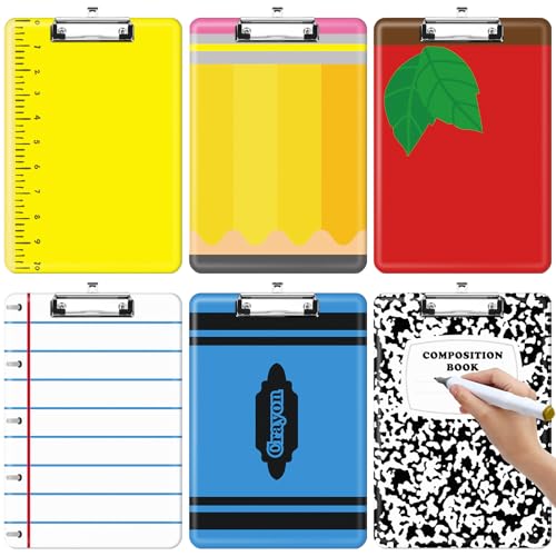 Seajan Klemmbrett für Lehrer, Schulanfang, Lehrer, Wertschätzungsgeschenk, 32,6 x 22,6 cm, A4, Briefgröße, Kunststoff-Klemmbrett für Lehrer, Klassenzimmer, Schule, Bürobedarf, 6 Stück Seajan Klemmbrett für Lehrer, Schulanfang, Lehrer, Wertschätzungsgeschenk, 32,6 x 22,6 cm, A4, Briefgröße, Kunststoff-Klemmbrett für Lehrer, Klassenzimmer, Schule, Bürobedarf, 6 Stück von Seajan