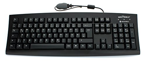 GETT KL16005 Tastatur (Deutsch, PS/2, USB) schwarz, C13S050662 von Seal Shield