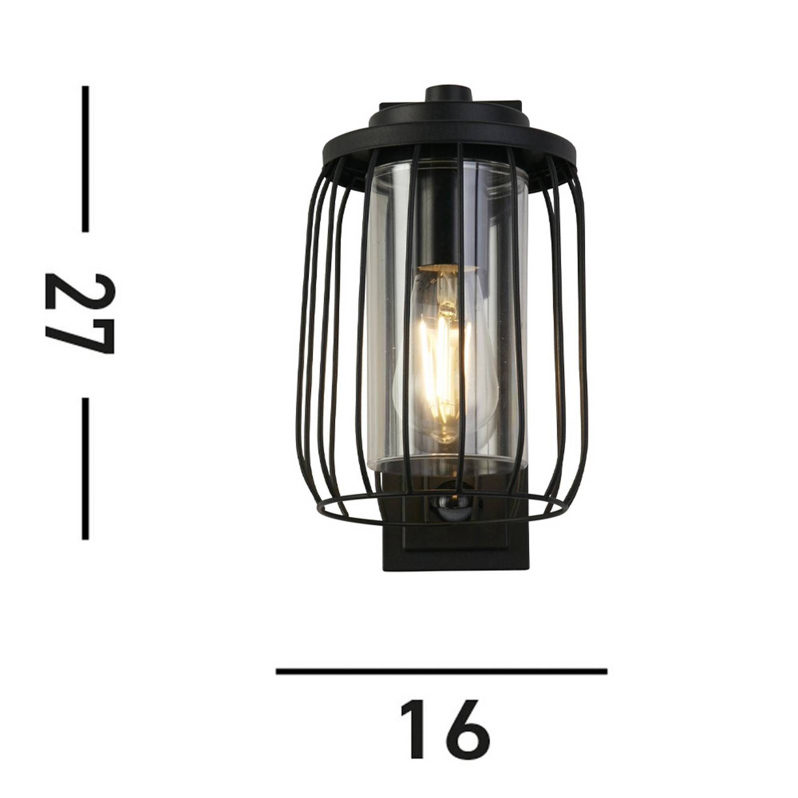 Außenwandleuchte Reed, IP44, schwarz, Metall Außenwandleuchte Reed, IP44, schwarz, Metall von Searchlight