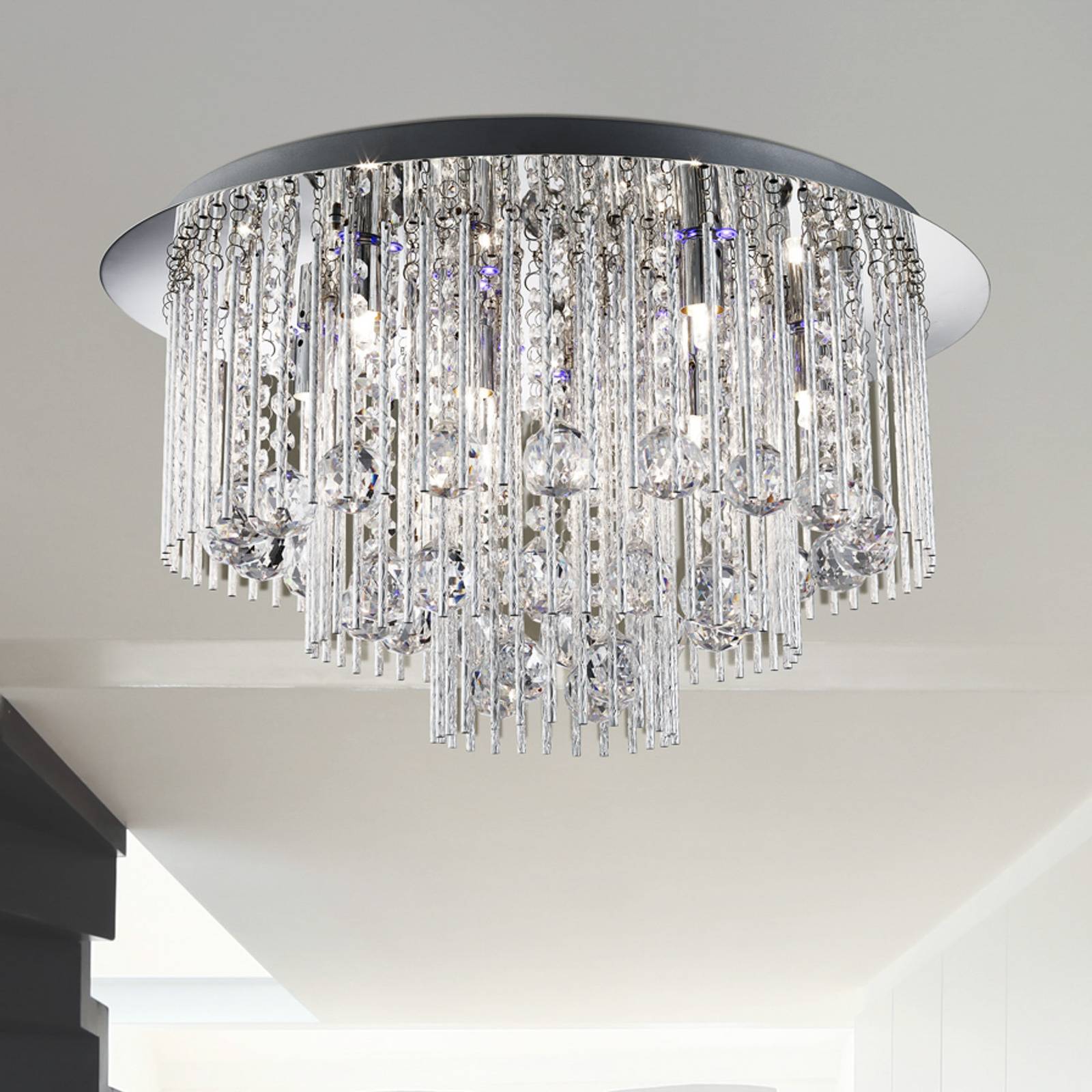 Deckenlampe Beatrix Kristall mit Fernbedienung Deckenlampe Beatrix Kristall mit Fernbedienung von Searchlight