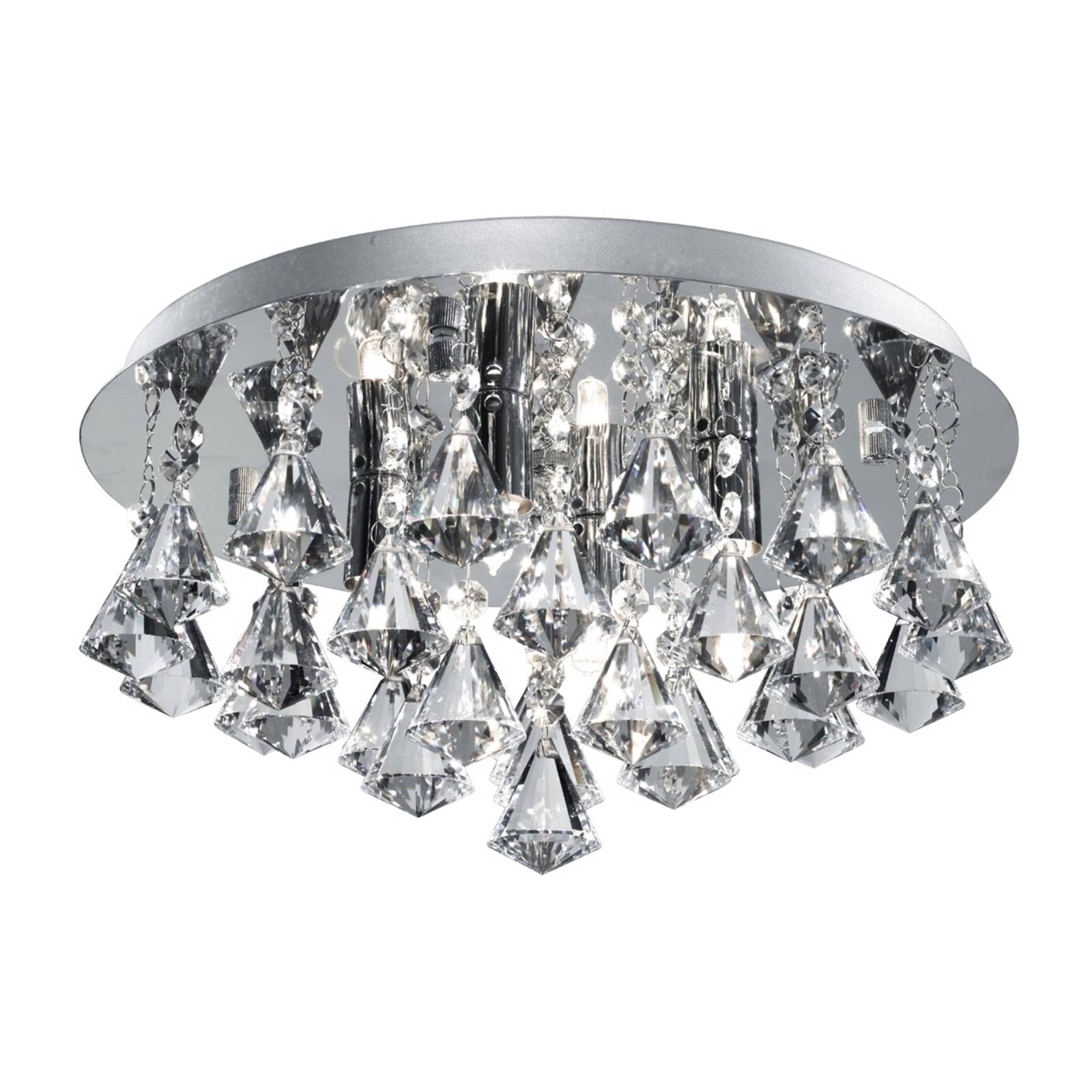 Deckenlampe Hanna, Kristall Diamantform 35cm chrom Deckenlampe Hanna, Kristall Diamantform 35cm chrom von Searchlight