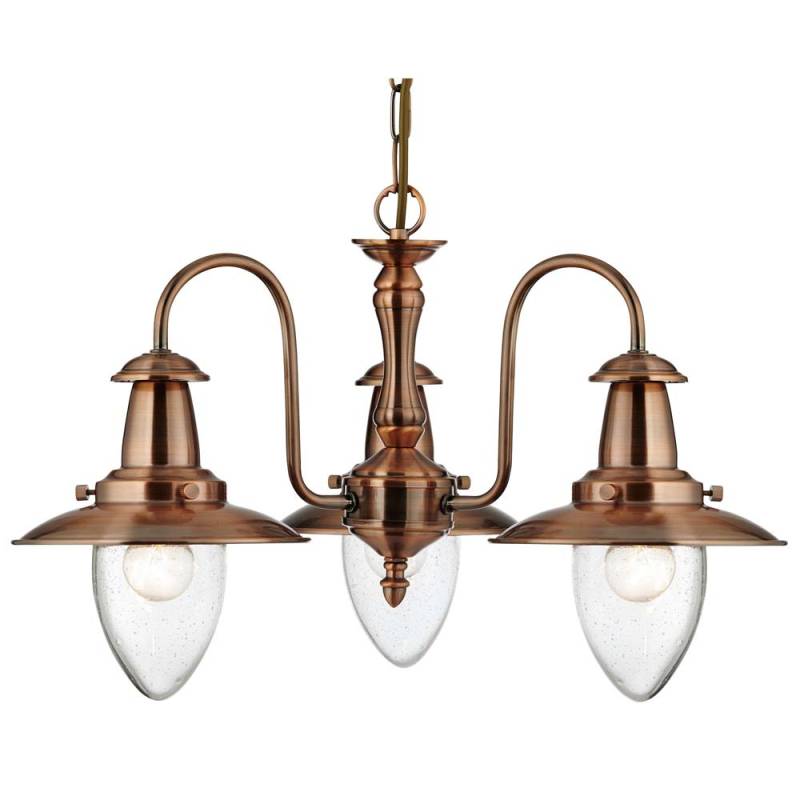 Deckenleuchte, Kupfer, H 86 cm, FISHERMAN von Searchlight