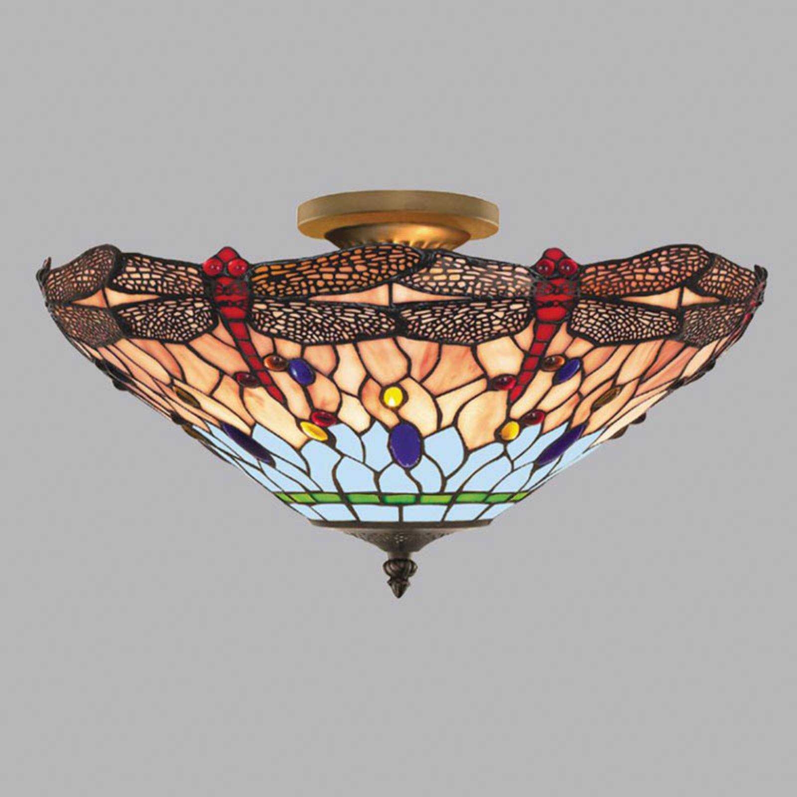 Deckenleuchte Dragonfly im Tiffany-Stil von Searchlight