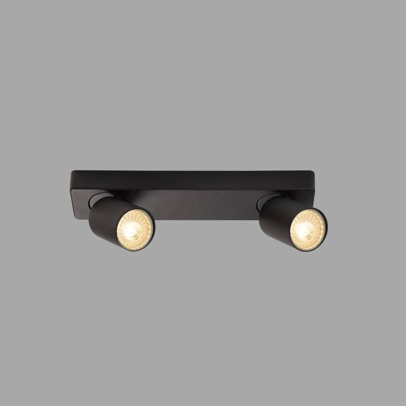Deckenleuchte Spotlight, schwarz, 2-flammig, Aluminium, GU10 von Searchlight