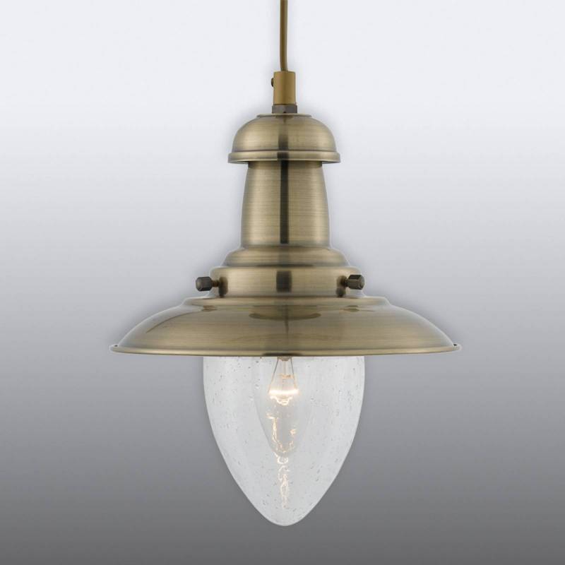 Hängeleuchte Fisherman Ø 18cm in Messing von Searchlight