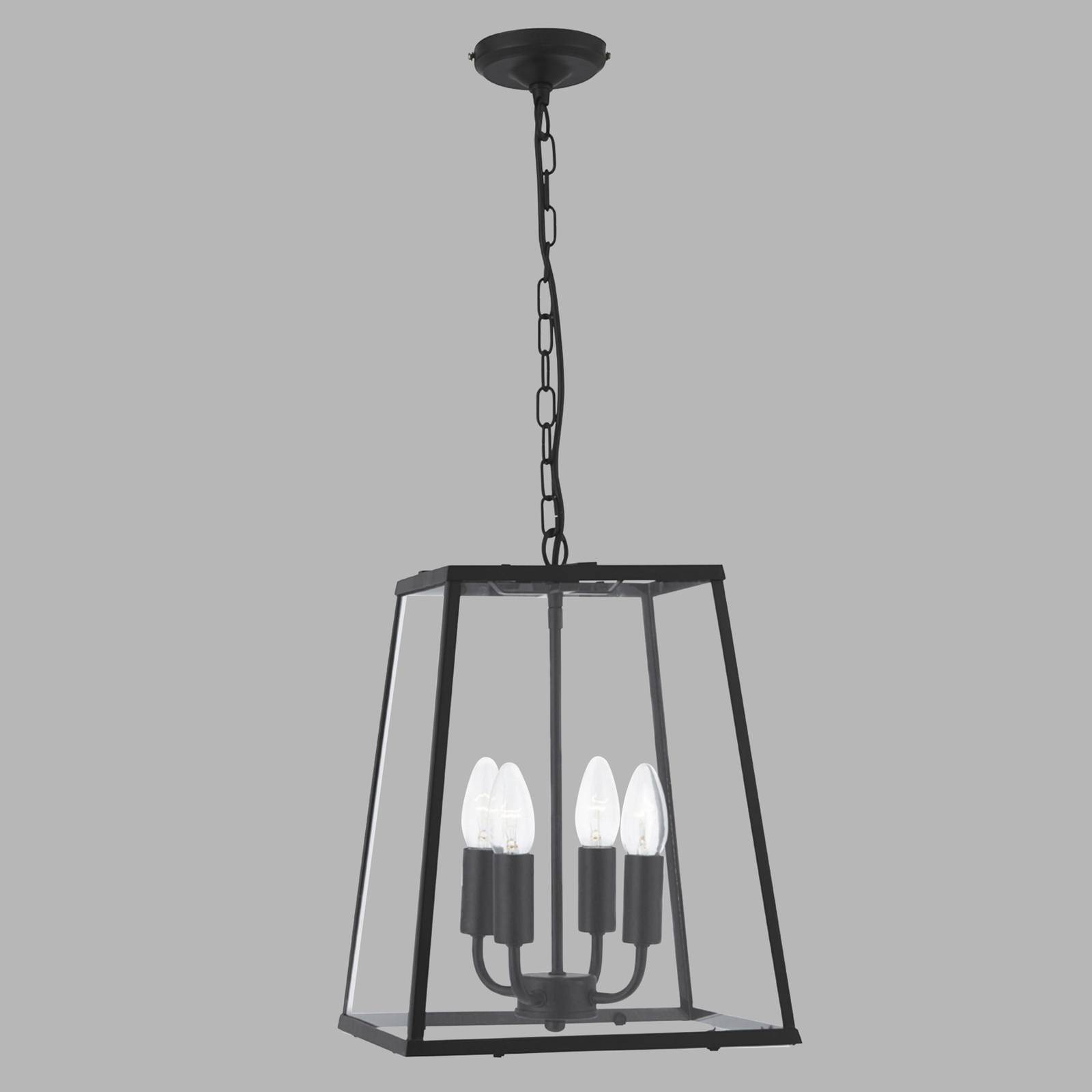 Hängeleuchte Lantern, schwarz, vierflammig Hängeleuchte Lantern, schwarz, vierflammig von Searchlight
