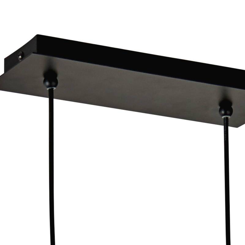 Hängeleuchte Voyager, 3-flammig, schwarz, Glas, 65 cm, E27 von Searchlight