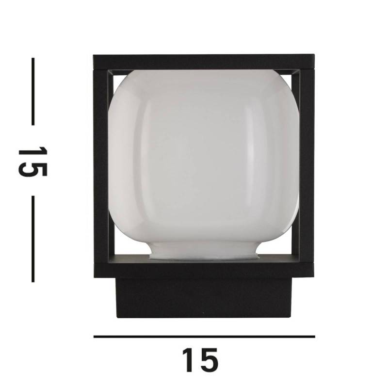 LED-Außenwandleuchte Athens, IP54, schwarz, Metall von Searchlight