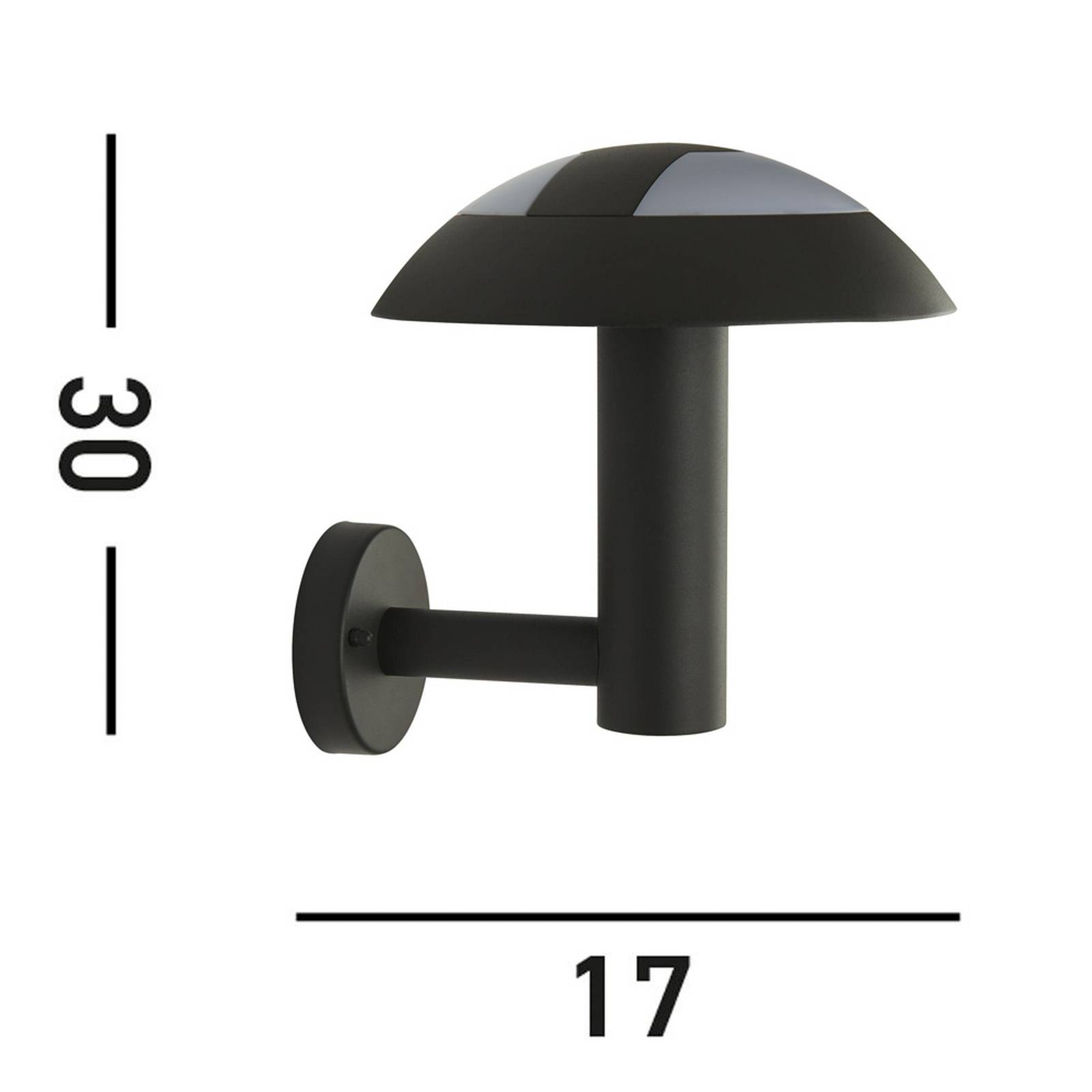 LED-Außenwandleuchte MUSHROOM, IP44, schwarz, Pilzform LED-Außenwandleuchte MUSHROOM, IP44, schwarz, Pilzform von Searchlight