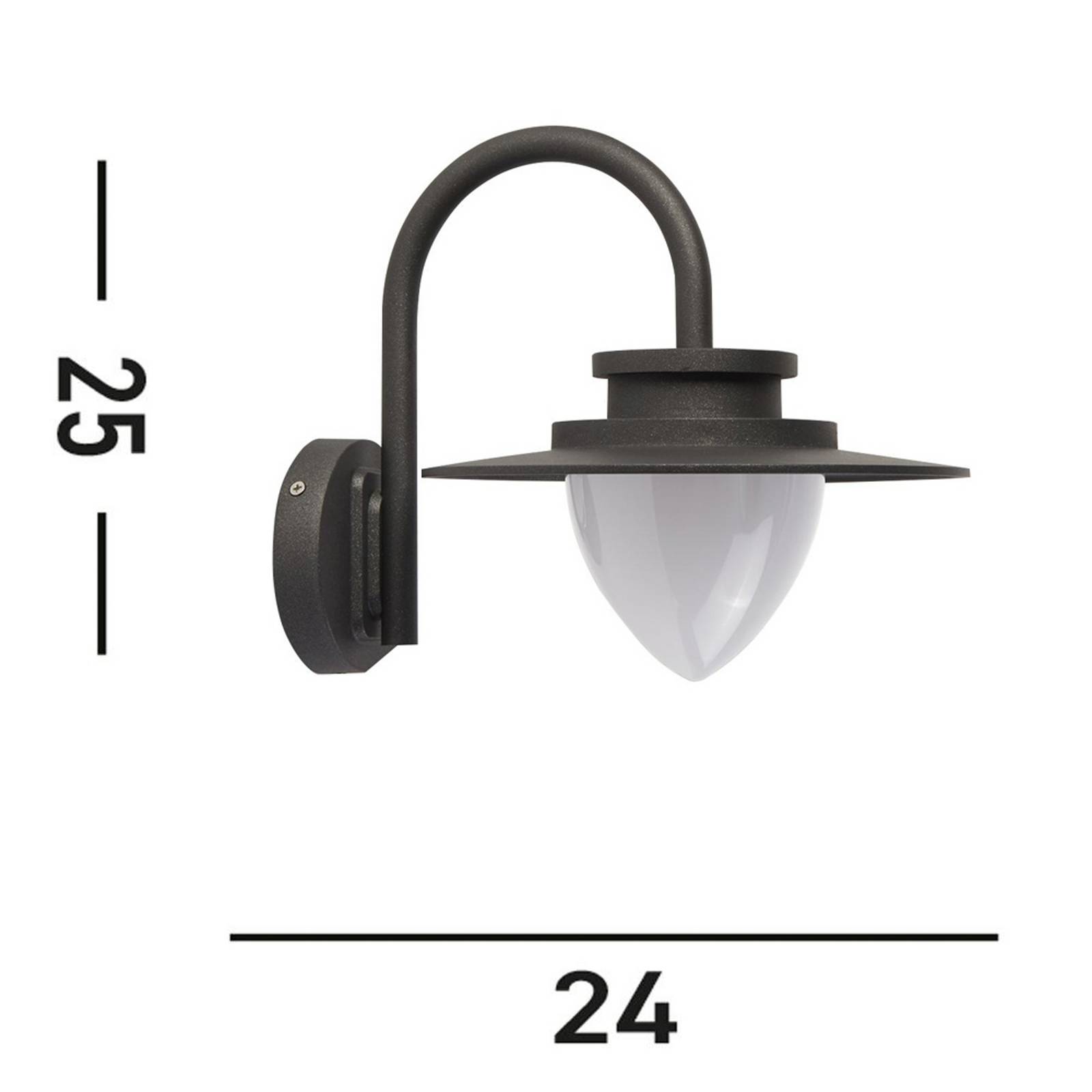 LED-Außenwandleuchte Texas, IP54, graphitfarben, Metall LED-Außenwandleuchte Texas, IP54, graphitfarben, Metall von Searchlight
