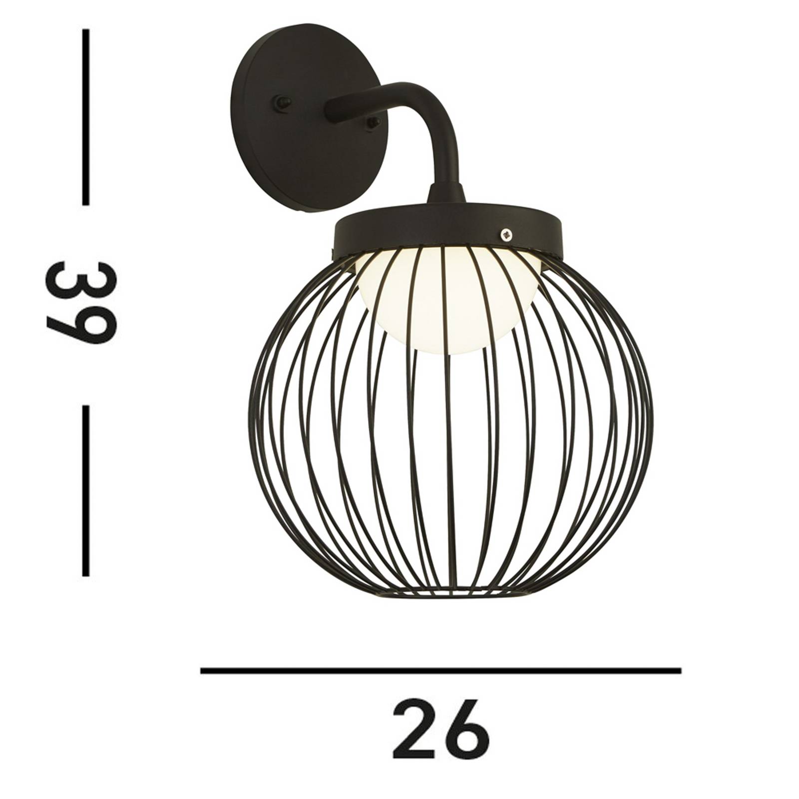 LED-Außenwandleuchte X Cabin, IP44, schwarz, Metall LED-Außenwandleuchte X Cabin, IP44, schwarz, Metall von Searchlight