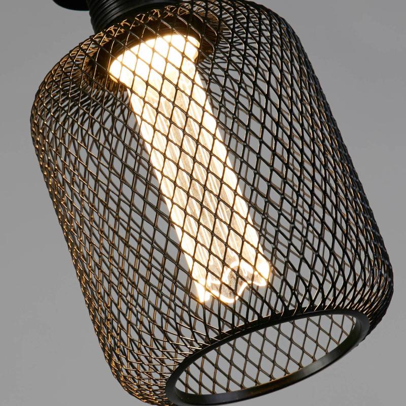 LED Deco Bulb Wire Zylinder E27 4,5W 2.700K schwarz Mesh von Searchlight