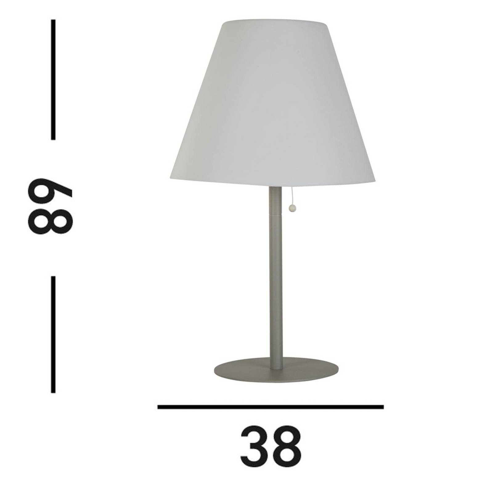 LED-Solar-Tischleuchte Venice I, IP44, weiß/silber LED-Solar-Tischleuchte Venice I, IP44, weiß/silber von Searchlight