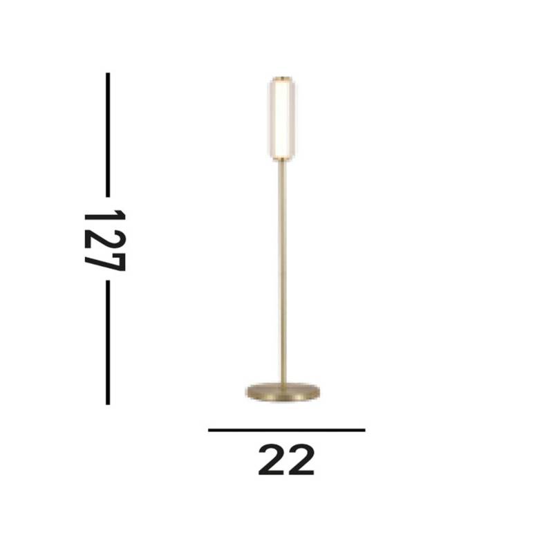 LED-Stehleuchte Mod, messingfarben, 3-step-dimmbar, Stahl von Searchlight