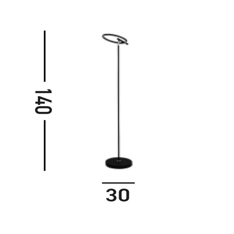 LED-Stehleuchte Space, schwarz, Metall von Searchlight