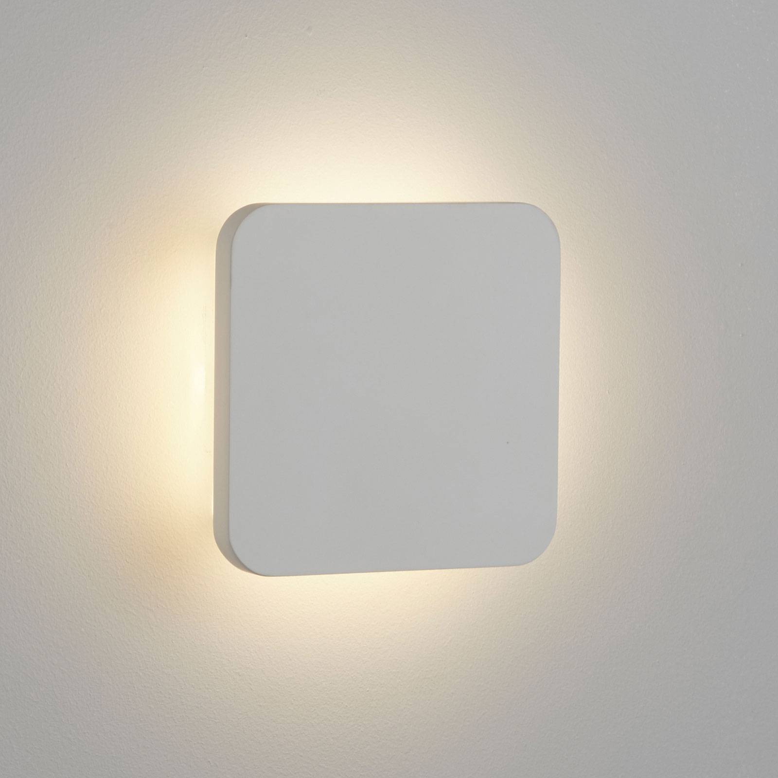 LED-Wandleuchte Gypsum 15x15cm aus weißem Gips von Searchlight