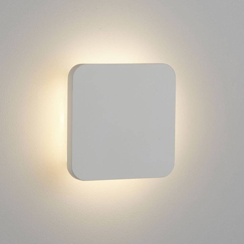 LED-Wandleuchte Gypsum 15x15cm aus weißem Gips von Searchlight