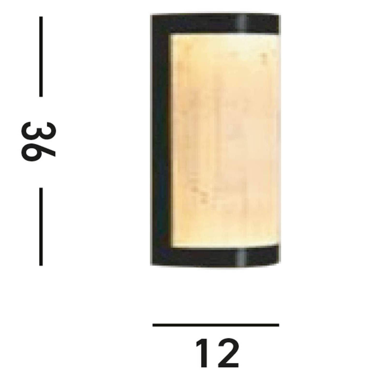 LED-Wandleuchte Nile, Höhe 36 cm, schwarz, Stahl, IP44 LED-Wandleuchte Nile, Höhe 36 cm, schwarz, Stahl, IP44 von Searchlight