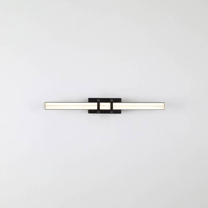 LED-Wandleuchte Parma, schwarz, Stahl, Glas, IP44 von Searchlight