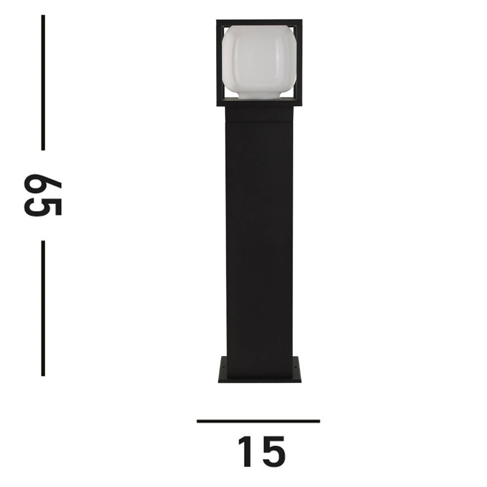 LED-Wegeleuchte Athens, IP54, schwarz, Höhe 65 cm, Metall LED-Wegeleuchte Athens, IP54, schwarz, Höhe 65 cm, Metall von Searchlight