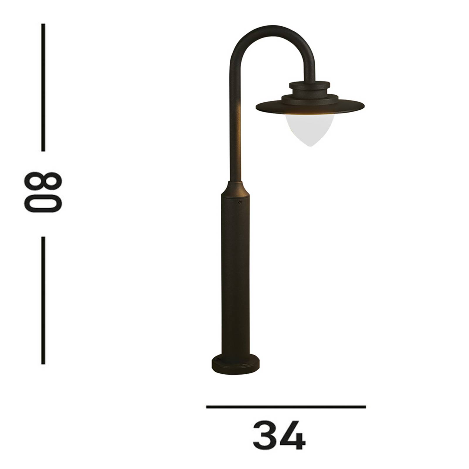 LED-Wegeleuchte Texas, IP54, graphitfarben, Höhe 80 cm LED-Wegeleuchte Texas, IP54, graphitfarben, Höhe 80 cm von Searchlight