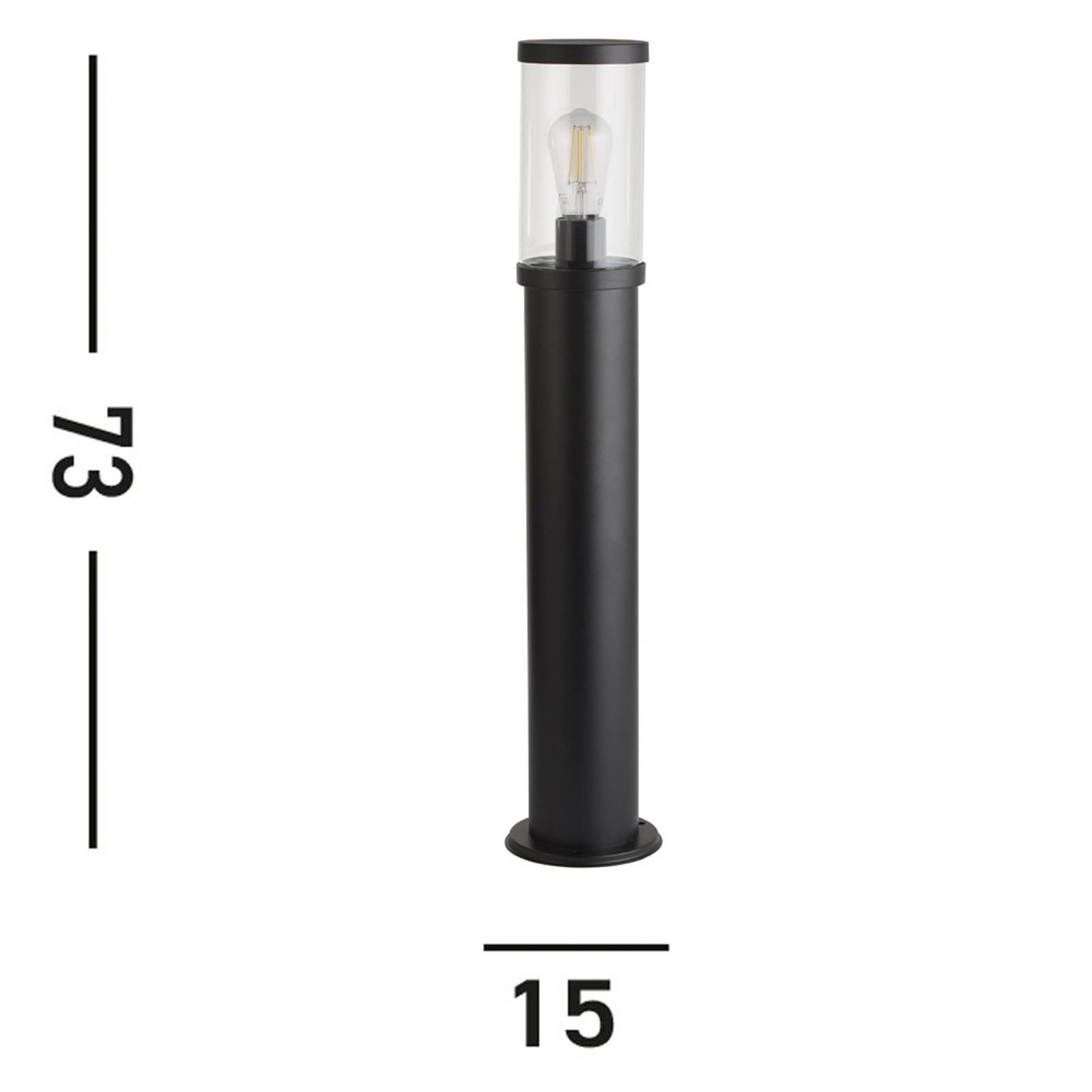 Pollerleuchte Bakerloo, IP44, schwarz, Höhe 73 cm, Metall Pollerleuchte Bakerloo, IP44, schwarz, Höhe 73 cm, Metall von Searchlight