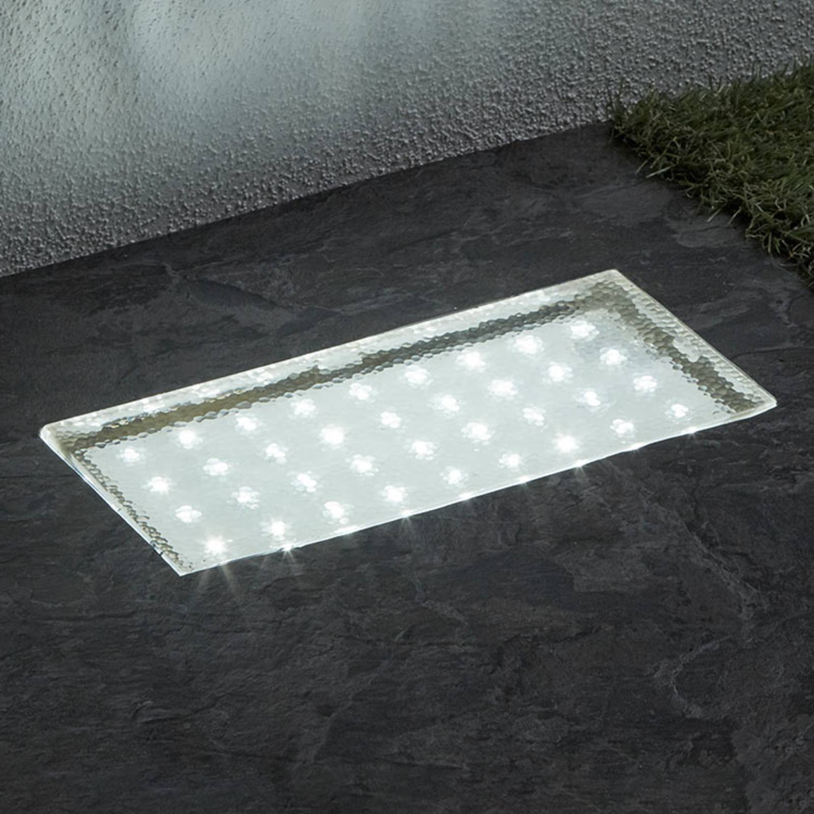 Rechteckige LED-Bodeneinbauleuchte Walkover, 20 cm Rechteckige LED-Bodeneinbauleuchte Walkover, 20 cm von Searchlight