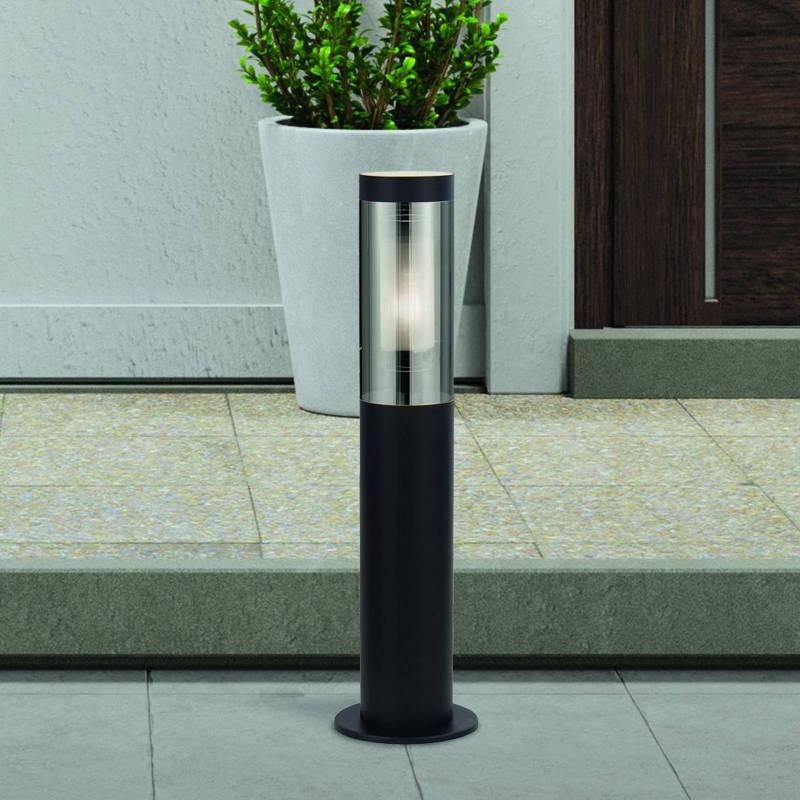 Sockelleuchte Batton, IP44, schwarz, Höhe 45 cm, Metall von Searchlight