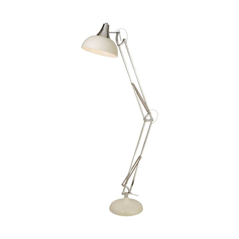 Stehleuchte Goliath, creme, Metall, E27, 170 cm, verstellbar von Searchlight