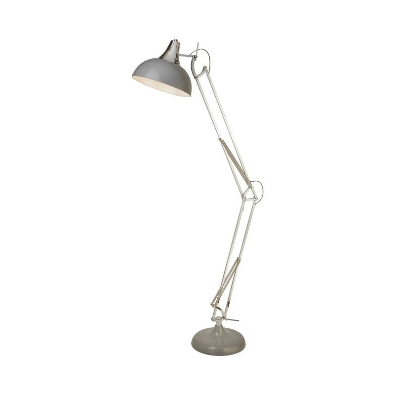 Stehleuchte Goliath, grau, Metall, E27, 170 cm, verstellbar von Searchlight