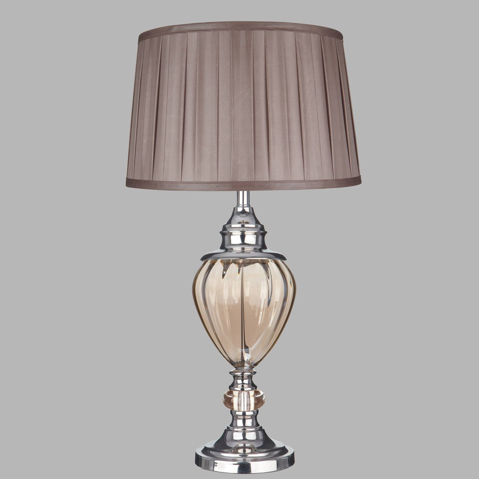 Tischlampe Greyson mit Textilschirm in Braun Tischlampe Greyson mit Textilschirm in Braun von Searchlight