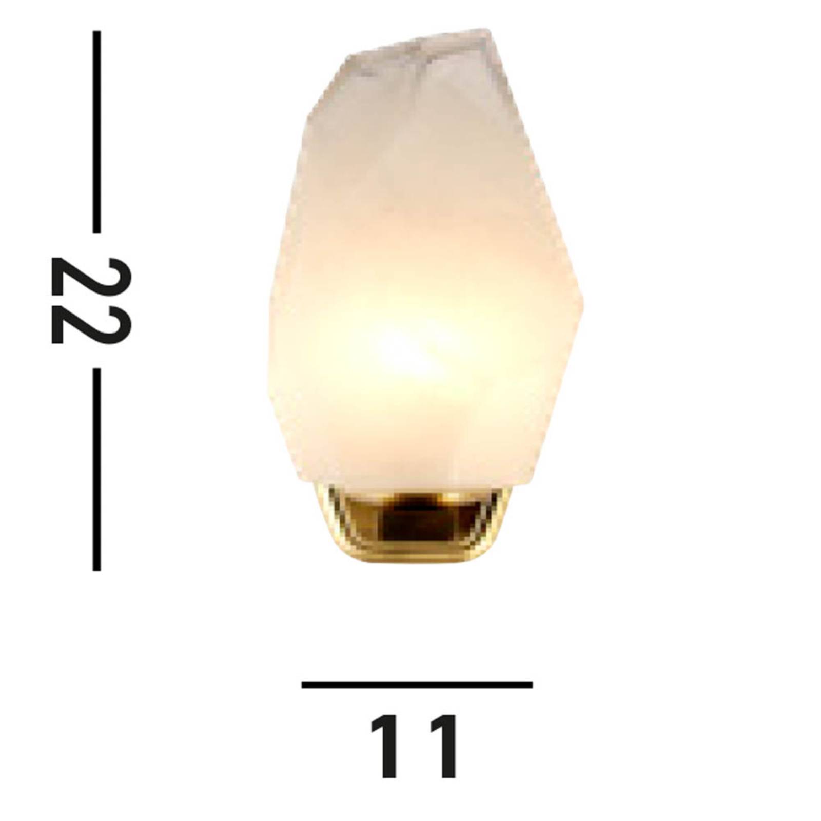 Wandleuchte Rocky, 1-fl., messingfarben, Stahl, Glas, IP44 Wandleuchte Rocky, 1-fl., messingfarben, Stahl, Glas, IP44 von Searchlight