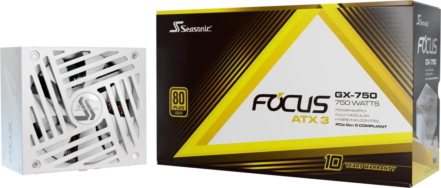 Seasonic Focus GX-750 V4 750W ATX3.0 white null Watt (FOCUS-GX-750-V4-WHITE) von Seasonic