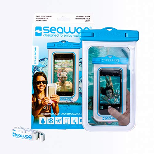 Seawag Universelle wasserdichte Tasche für Smartphone (Weiß/Blau) von Seawag