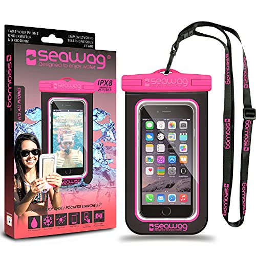 Universelle wasserdichte Tasche für Smartphone (Schwarz/Rosa) von Seawag
