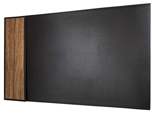 Sebastian Sturm Schreibunterlage JIMI | Echtes Holz und Leder in Schwarz | Desk Pad Schreibtisch-Unterlage von Sebastian Sturm