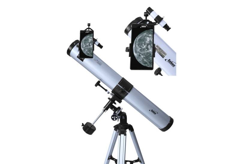 Seben Teleskop Seben 76-900 EQ2 Reflektor Teleskop + Smartphone Adapter DKA5 + von Seben