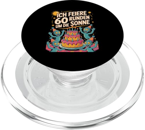 Ich Feiere 60 Runden Um Die Sonne Sechzig 60 Geburtstag PopSockets PopGrip für MagSafe Ich Feiere 60 Runden Um Die Sonne Sechzig 60 Geburtstag PopSockets PopGrip für MagSafe von Sechzig 60 Geburtstag Ich Feiere 60 Runden Um Die