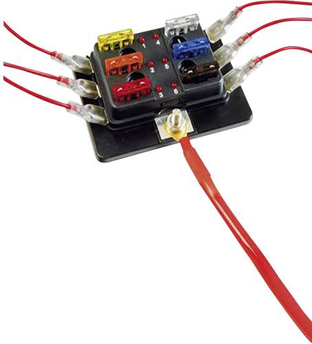 SecoRüt FHA506 LED Stromkreisverteiler Flachsicherung Standard Pole 6 30A 1St. von SecoRüt