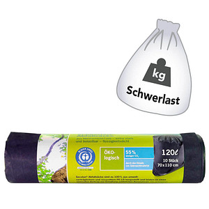 Secolan® Schwerlastsäcke 120,0 l grau 45,0 µm, 10 St. von Secolan®