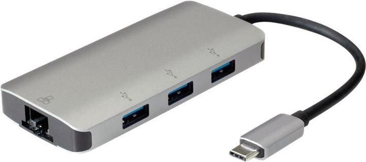 ROLINE 12.02.1108 - USB 3.2 Gen 1 (3.1 Gen 1) Type-C - RJ-45 - USB 3.2 Gen 1 (3.1 Gen 1) Type-A - Grau - Link - Gigabit Ethernet - Windows 7,Windows 8,Windows XP (12.02.1108) von ROLINE